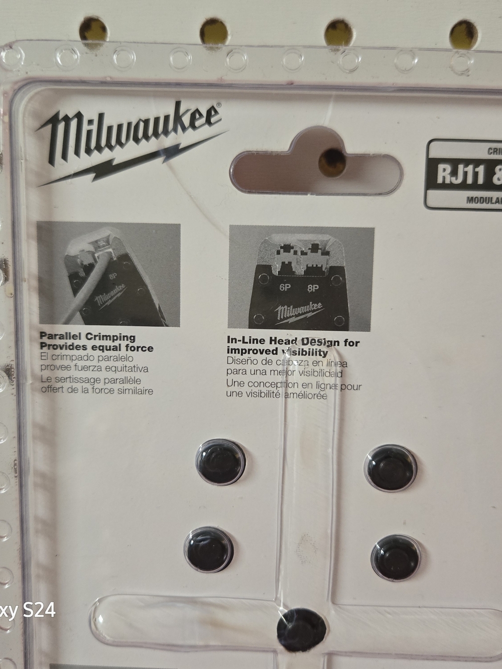 Milwaukee Red Ratcheting Modular Crimper for RJ11 & RJ45 - Picture 2 of 3